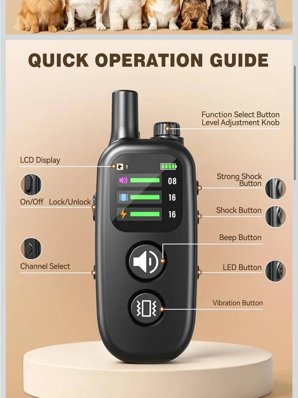 Black Dog Training Collar with Remote - Safe & Gentle Small Dog Trainer new